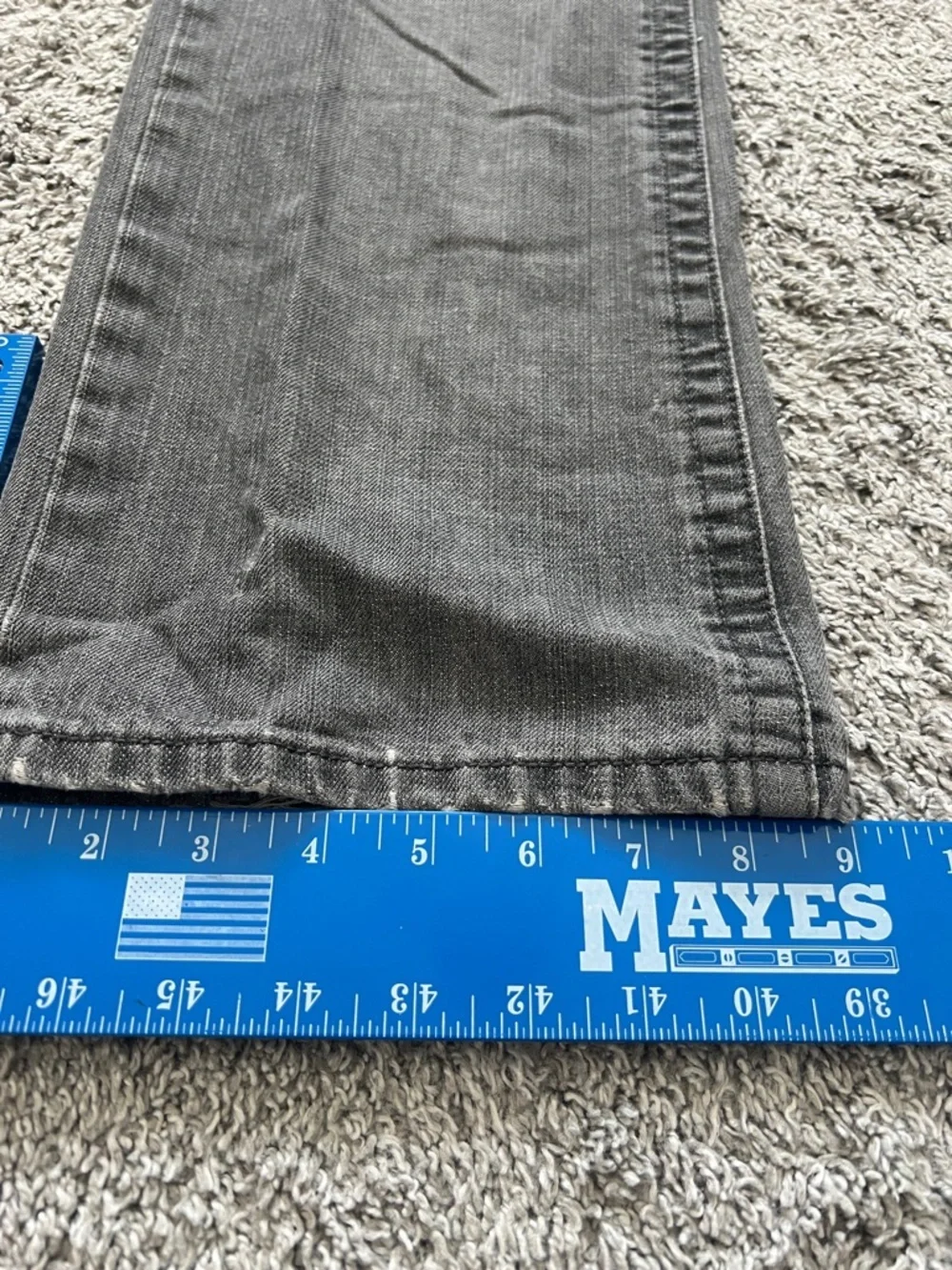 Rare True Religion Jack Men's Distressed Gray Black Jeans Straight Fit - Size 34